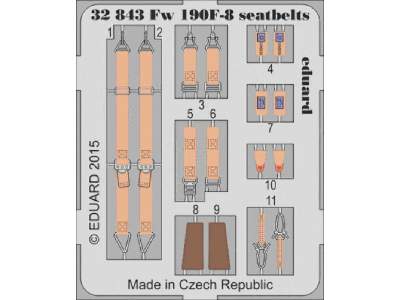 Fw 190F-8 seatbelts 1/32 - Revell - zdjęcie 1