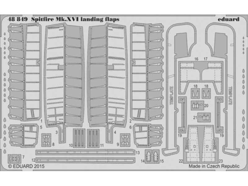 Spitfire Mk. XVI landing flaps 1/48 - Eduard - zdjęcie 1 Spitfire Mk. XVI landing flaps 1/48 - Eduard - zdjęcie 1