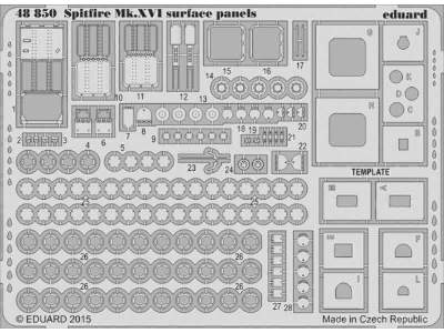 Spitfire Mk. XVI surface panels 1/48 - Eduard - zdjęcie 1