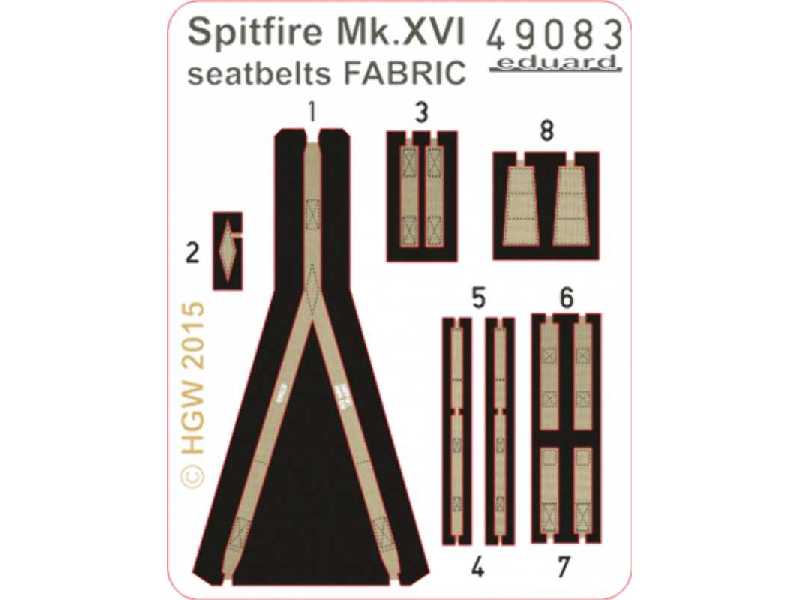Spitfire Mk. XVI seatbelts FABRIC 1/48 - Eduard - zdjęcie 1 Spitfire Mk. XVI seatbelts FABRIC 1/48 - Eduard - zdjęcie 1