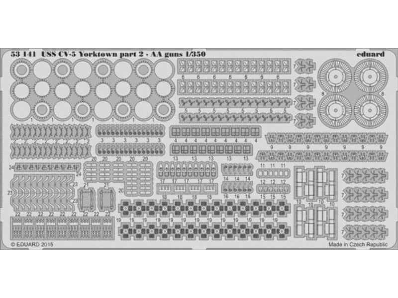 USS CV-5 Yorktown part 2 AA guns 1/350 - Merit - zdjęcie 1 USS CV-5 Yorktown part 2 AA guns 1/350 - Merit - zdjęcie 1