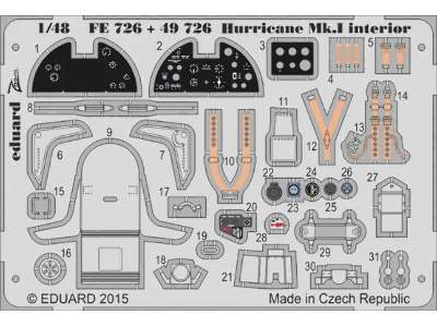 Hurricane Mk. I interior S. A. 1/48 - Airfix - zdjęcie 1