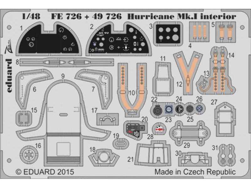 Hurricane Mk. I interior S. A. 1/48 - Airfix - zdjęcie 1