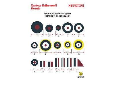 Kalkomania - British National Insignias - Hawker Hurricane - zdjęcie 2