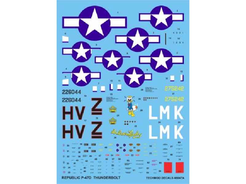 Kalkomania - Republic P-47D Thunderbolt - zdjęcie 1