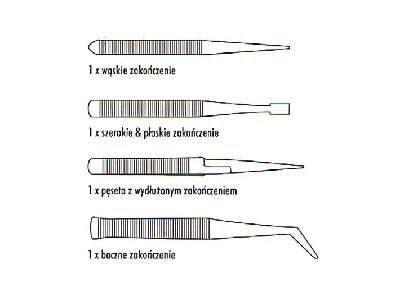 Zestaw pincet - 4 szt. - zdjęcie 2
