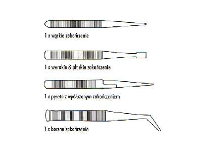 Zestaw pincet - 4 szt. - zdjęcie 2