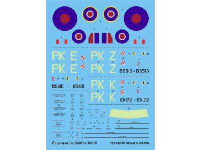 Kalkomania - Supermarine Spitfire F.IX (Gabreski's Spitfires) - zdjęcie 1