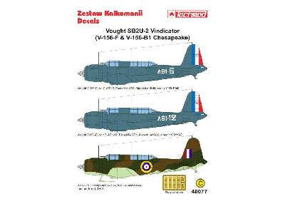 Kalkomania - Vought SB2U-2 Vindicator (V-156 Chesapeake) - zdjęcie 2