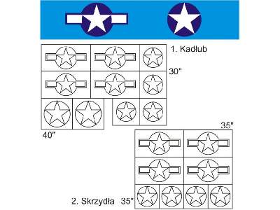 Oznaczenia - N.A. P-51 Mustang USAAF - zdjęcie 1