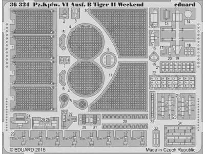 Pz. Kpfw.  VI Ausf.  B Tiger II Weekend upgrade set 1/35 - Eduar - zdjęcie 1
