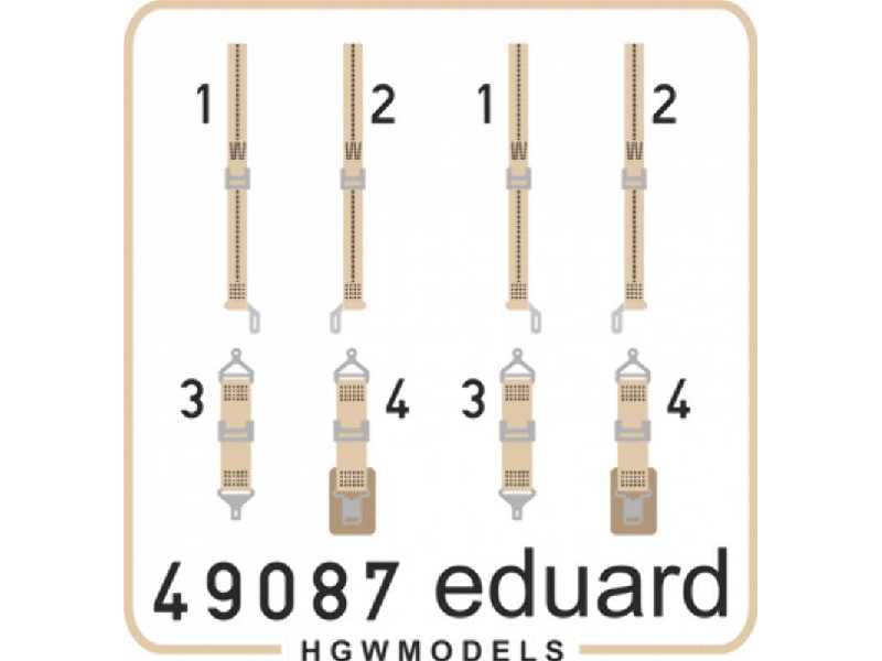 Seatbelts USN WWII beige SUPER FABRIC 1/48 - zdjęcie 1 Seatbelts USN WWII beige SUPER FABRIC 1/48 - zdjęcie 1