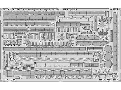 USS CV-5 Yorktown part 3 superstructure 1/350 - Merit - zdjęcie 2