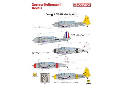 Kalkomania - Vought SB2U Vindicator - zdjęcie 2