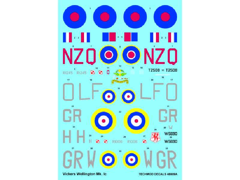 Kalkomania - Vickers Wellington IC - zdjęcie 1 Kalkomania - Vickers Wellington IC - zdjęcie 1