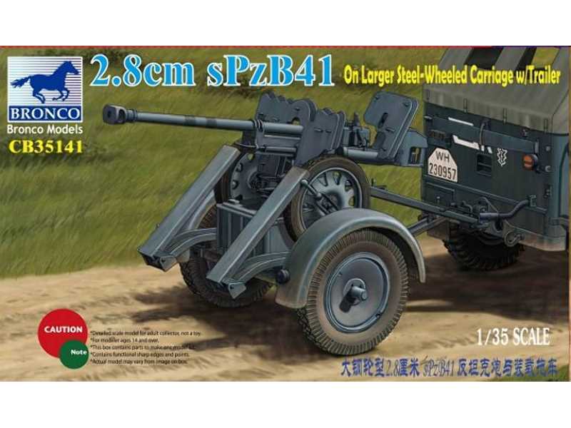 2.8cm sPzB41 on larger steel-wheeled carriage w/trailer - zdjęcie 1 2.8cm sPzB41 on larger steel-wheeled carriage w/trailer - zdjęcie 1