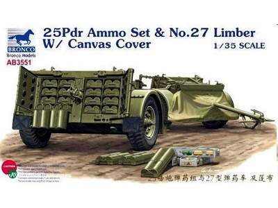 25pdr Ammo Set & No.27 Limber w/Canvas Cover - zdjęcie 1