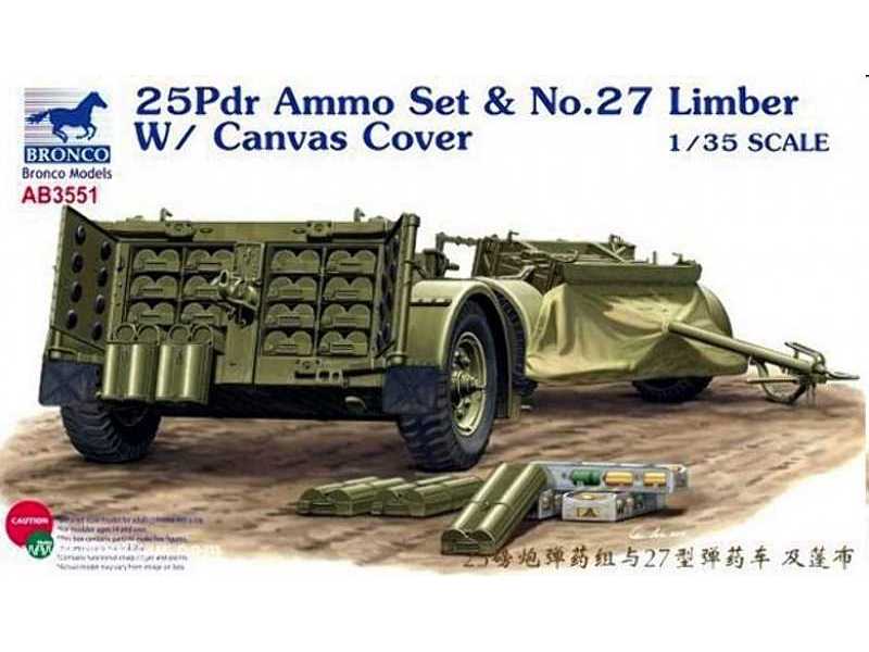 25pdr Ammo Set & No.27 Limber w/Canvas Cover - zdjęcie 1