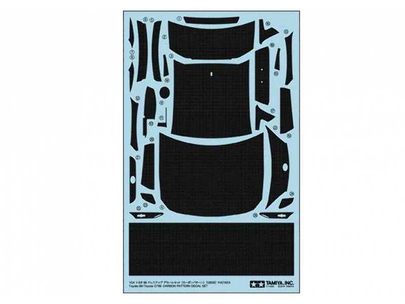 Toyota 86/Toyota GT86 Carbon Pattern Decal Set for 24323 - zdjęcie 1 Toyota 86/Toyota GT86 Carbon Pattern Decal Set for 24323 - zdjęcie 1