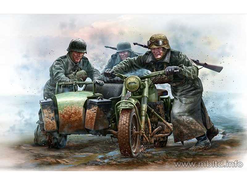 Niemieccy motocykliści - II W.Ś. - zdjęcie 1 Niemieccy motocykliści - II W.Ś. - zdjęcie 1