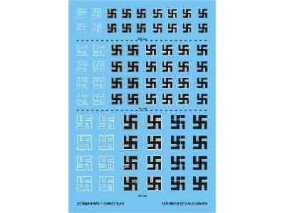 Kalkomania - Niemieckie swastyki - II Wojna Światowa - zdjęcie 1