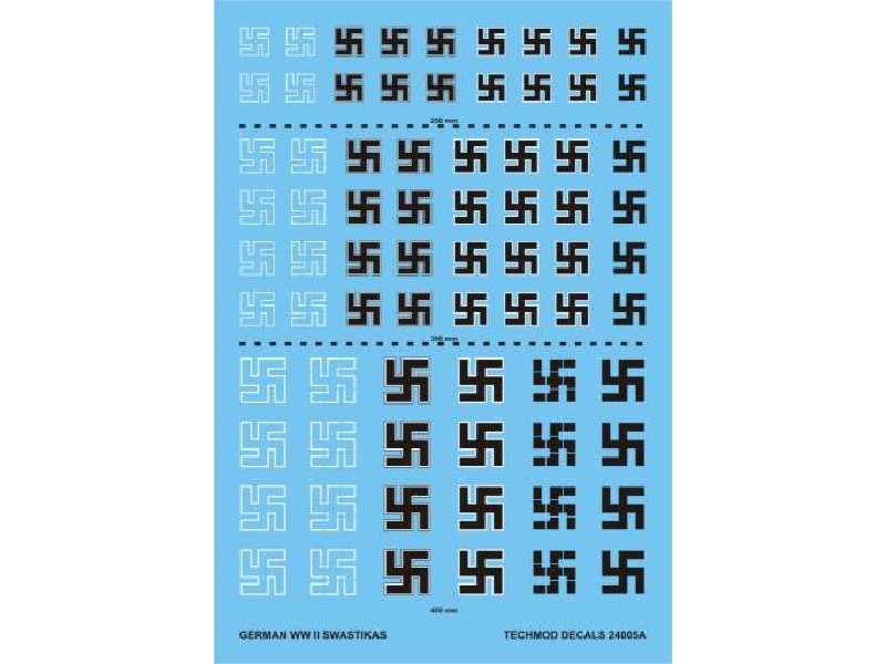 Kalkomania - Niemieckie swastyki - II Wojna Światowa - zdjęcie 1