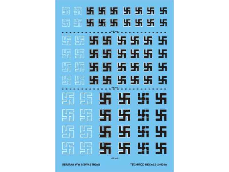 Kalkomania - Niemieckie swastyki - II Wojna Światowa - zdjęcie 1 Kalkomania - Niemieckie swastyki - II Wojna Światowa - zdjęcie 1