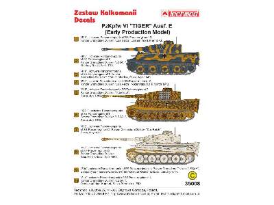 Kalkomania - Pz.Kpfw.VI Tiger Ausf.E (Early Production Model) - zdjęcie 2