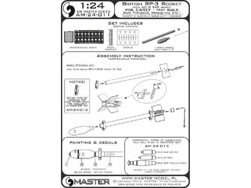 Brytyjskie rakiety RP-3 z głowicami 60LB SAP (8 szt.) - dla wcze - zdjęcie 1