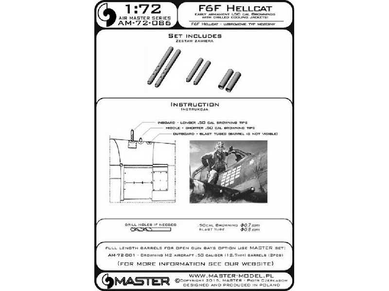 F6F Hellcat - uzbrojenie typ wczesny (km-y Browning .50 cal z pe - zdjęcie 1 F6F Hellcat - uzbrojenie typ wczesny (km-y Browning .50 cal z pe - zdjęcie 1