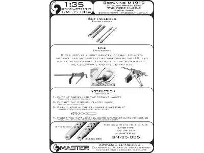 Lufy km-ów Browning M1919 .30 cal - z dwuczęściowym (stożkowym)  - zdjęcie 1