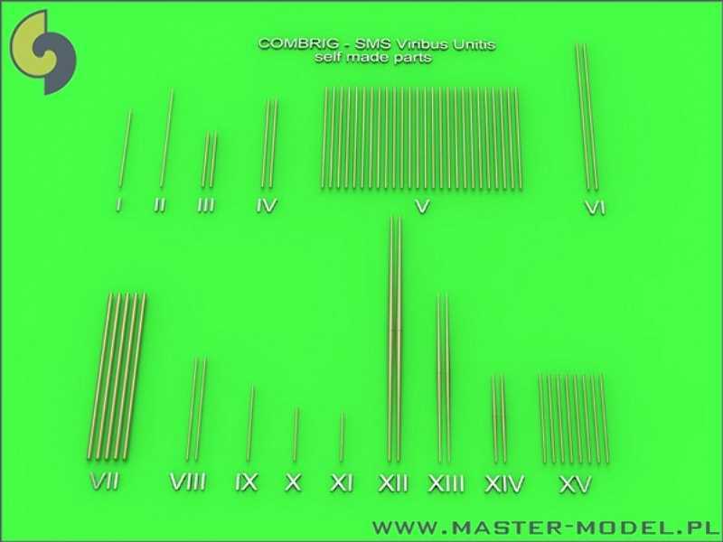 SMS Viribus Unitis - masts, yards and other turned parts set - f - zdjęcie 1