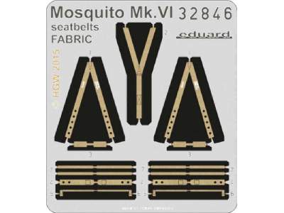 Mosquito Mk. VI seatbelts FABRIC 1/32 - Tamiya - zdjęcie 1