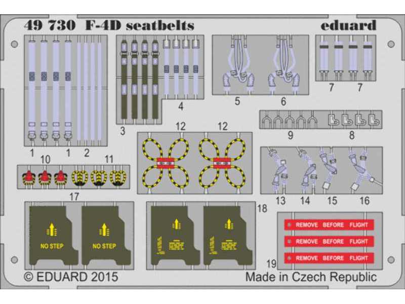 F-4D seatbelts 1/48 - Academy - zdjęcie 1