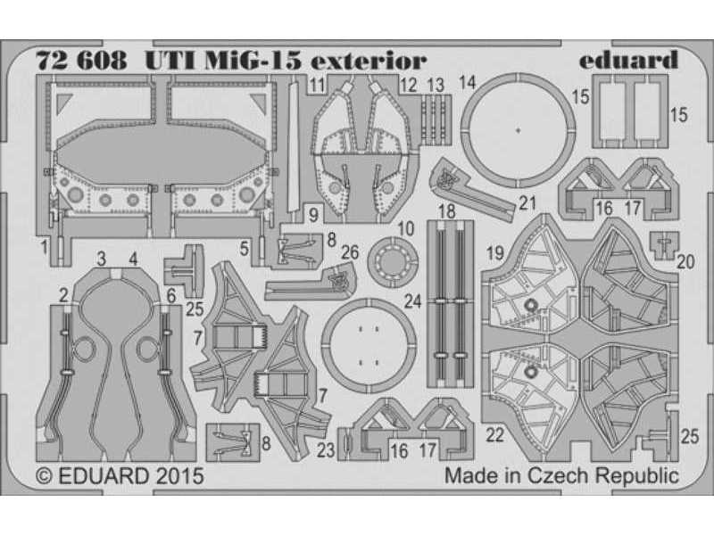 UTI MiG-15 exterior 1/72 - Eduard - zdjęcie 1 UTI MiG-15 exterior 1/72 - Eduard - zdjęcie 1