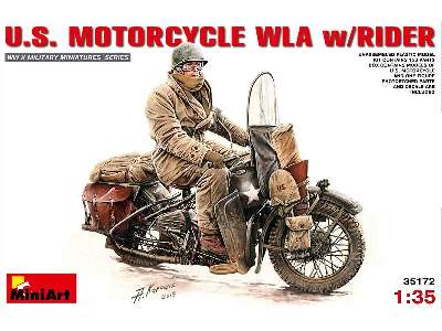 Amerykański motocykl H.D. WLA z kierowcą - zdjęcie 1