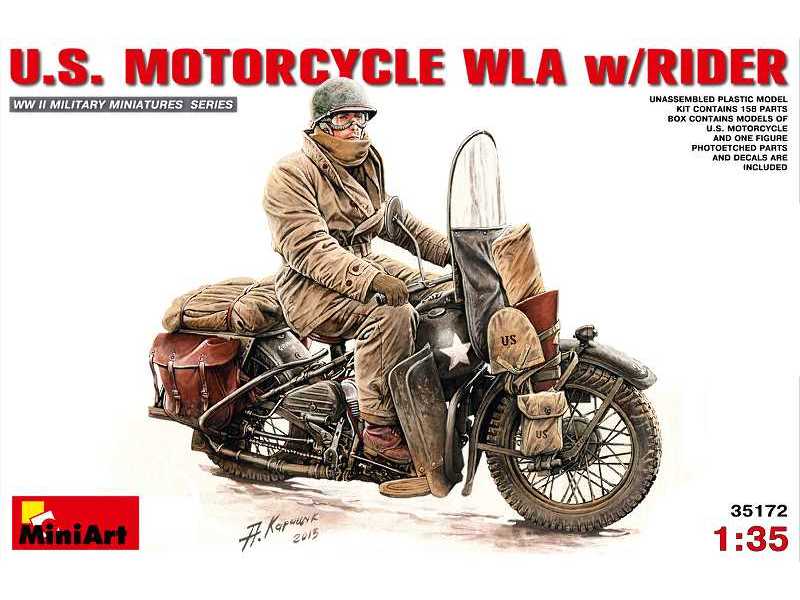 Amerykański motocykl H.D. WLA z kierowcą - zdjęcie 1 Amerykański motocykl H.D. WLA z kierowcą - zdjęcie 1