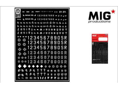 Wermacht Simbols and Numbers (Dry transfer) - zdjęcie 1