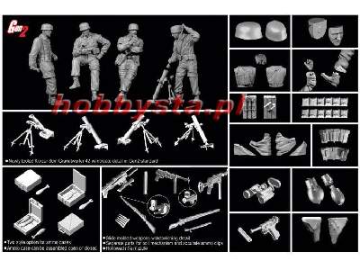 Figurki Fallschirmjager w/Kurzer 8cm Granatwerfer42 - Gen2 - zdjęcie 2