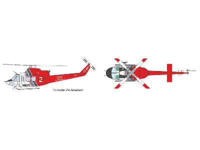 Bell 412 Los Angeles City Fire Dep. z farbami i klejem - zdjęcie 4