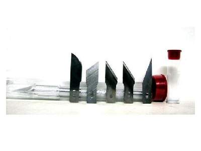 Nożyk modelarski z 5 dodatkowymi ostrzami - zdjęcie 2