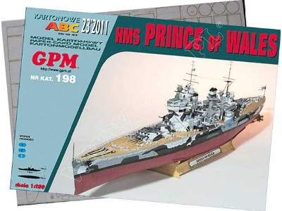 HMS  PRINCE OF WALES komplet model i wręgi - zdjęcie 1