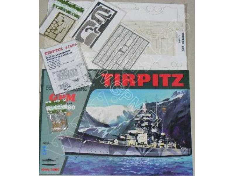 TIRPITZ + dodatki (foto,lufy,wręgi,detale uzbrojenia,relingi las - zdjęcie 1