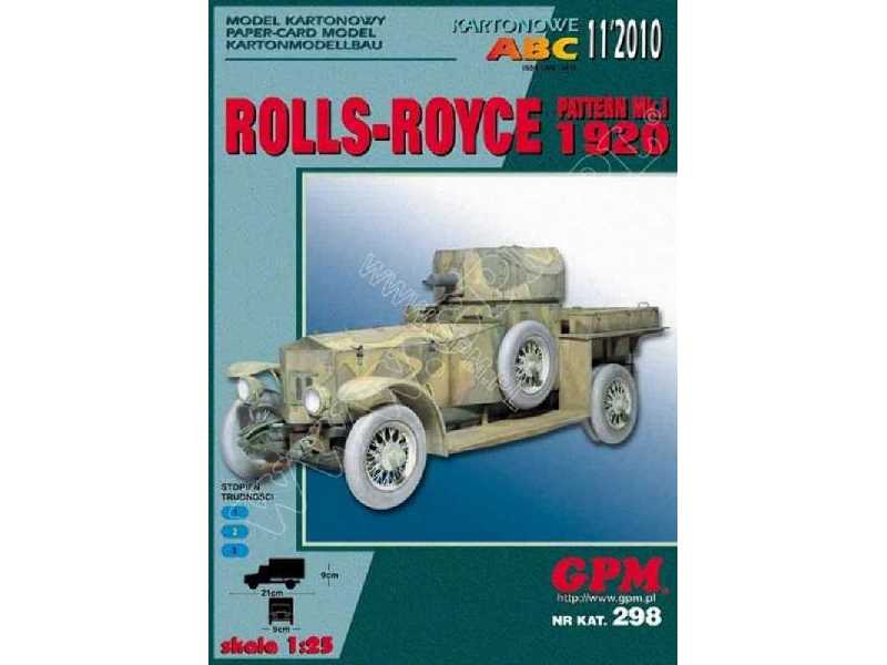 ROLLS-ROYCE PATTERN MK.I 1920 - zdjęcie 1 ROLLS-ROYCE PATTERN MK.I 1920 - zdjęcie 1