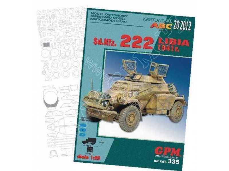 Sd.Kfz. 222 - LIBIA   Komplet: model i wręgi - zdjęcie 1