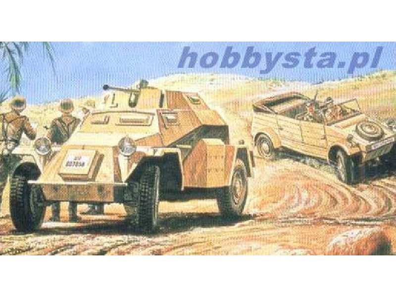 Sd.Kfz. 222 + Kübelwagen - zdjęcie 1 Sd.Kfz. 222 + Kübelwagen - zdjęcie 1