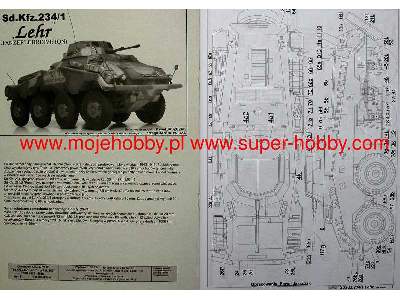 Sd.Kfz 234/1 LEHR -komplet model  i wręgi - zdjęcie 18