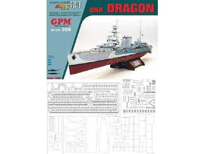 ORP DRAGON - komplet: model wręgi relingi - zdjęcie 1