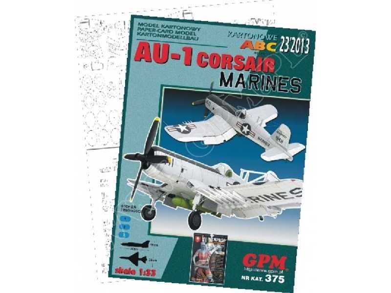 AU-1 MARINES CORSAIR -komplet model i lasery - zdjęcie 1 AU-1 MARINES CORSAIR -komplet model i lasery - zdjęcie 1