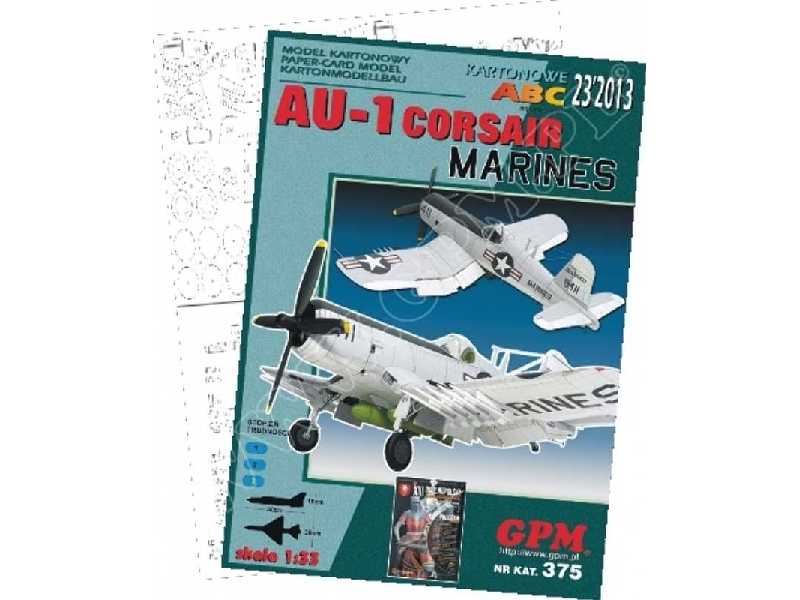 AU-1 MARINES CORSAIR -komplet model  i lasery - zdjęcie 1